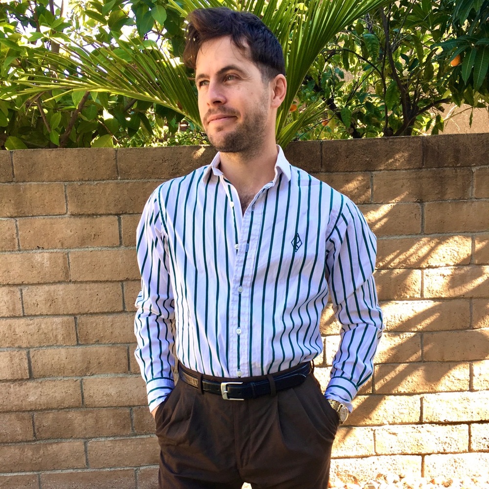 Men’s Ralph Lauren pinstripe button down shirt